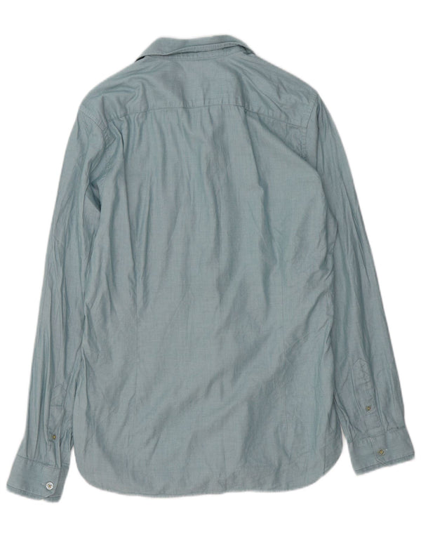 Ted Baker Mens Shirt Size 3 Medium Blue Cotton