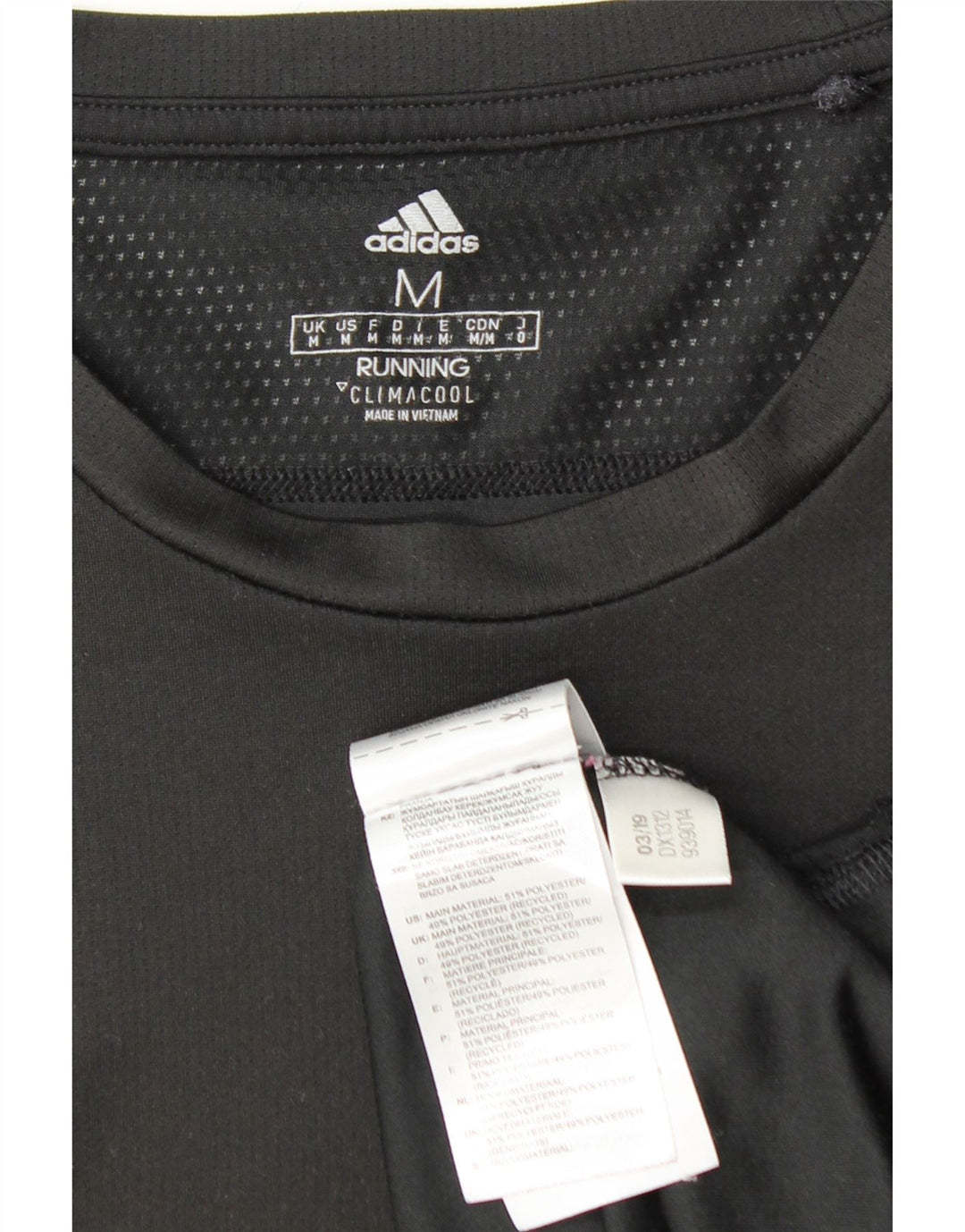 ADIDAS Mens Climacool T-Shirt Top Medium Black Polyester