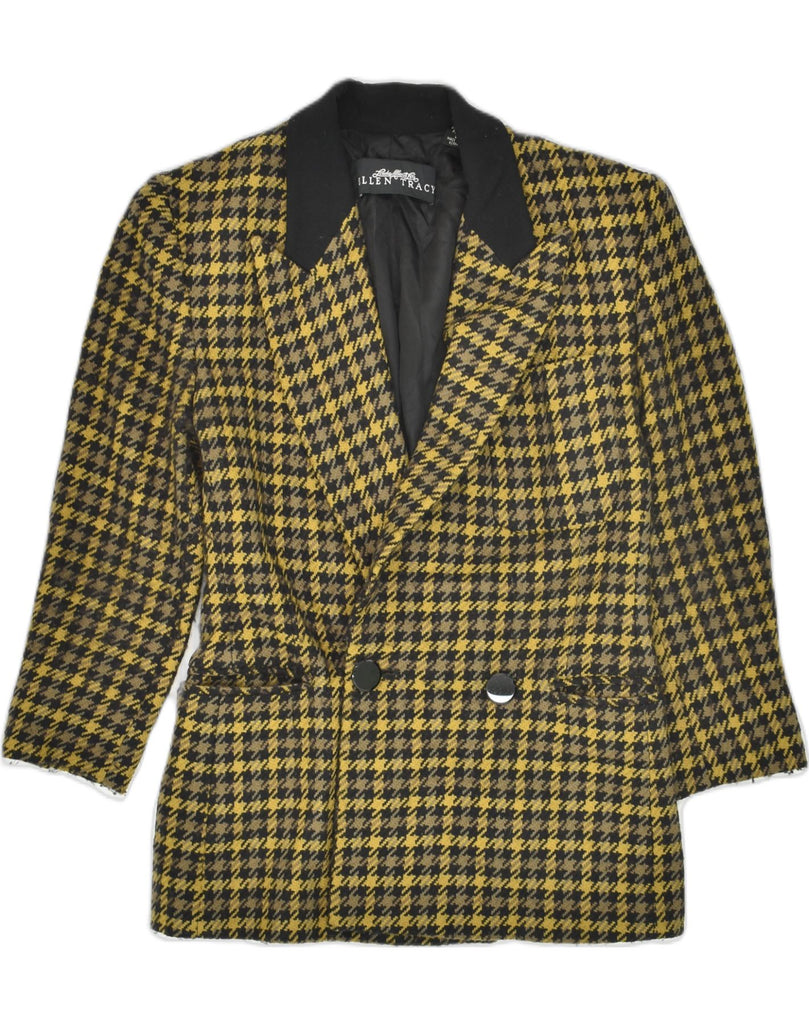 VINTAGE Womens Double Breasted Blazer Jacket US 2 XS Yellow Houndstooth | Vintage Vintage | Thrift | Second-Hand Vintage | Used Clothing | Messina Hembry 