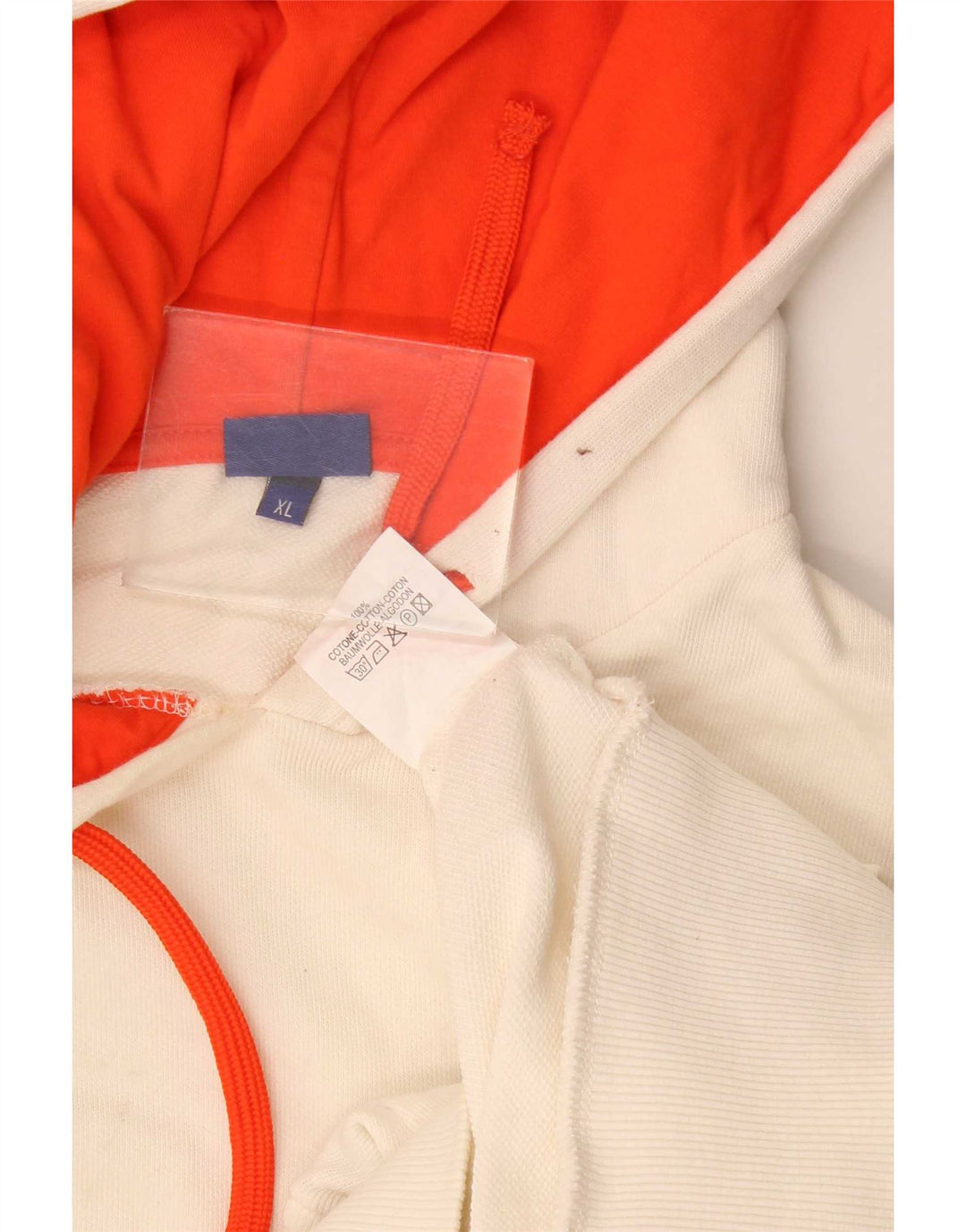Asics Mens Graphic Hoodie Jumper XL White Cotton