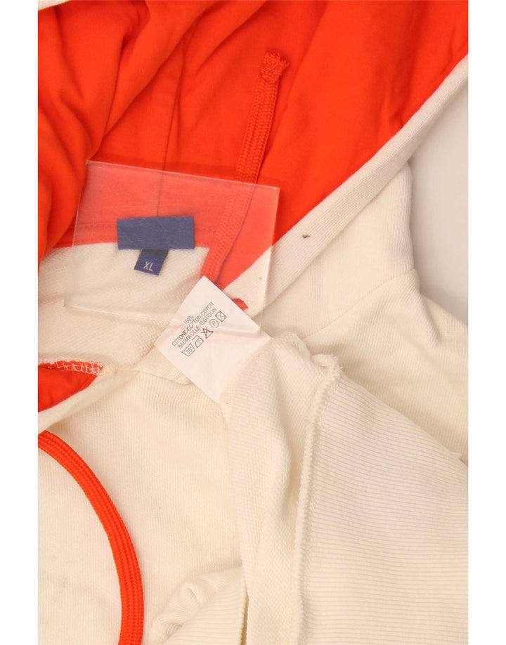 Asics Mens Graphic Hoodie Jumper XL White Cotton