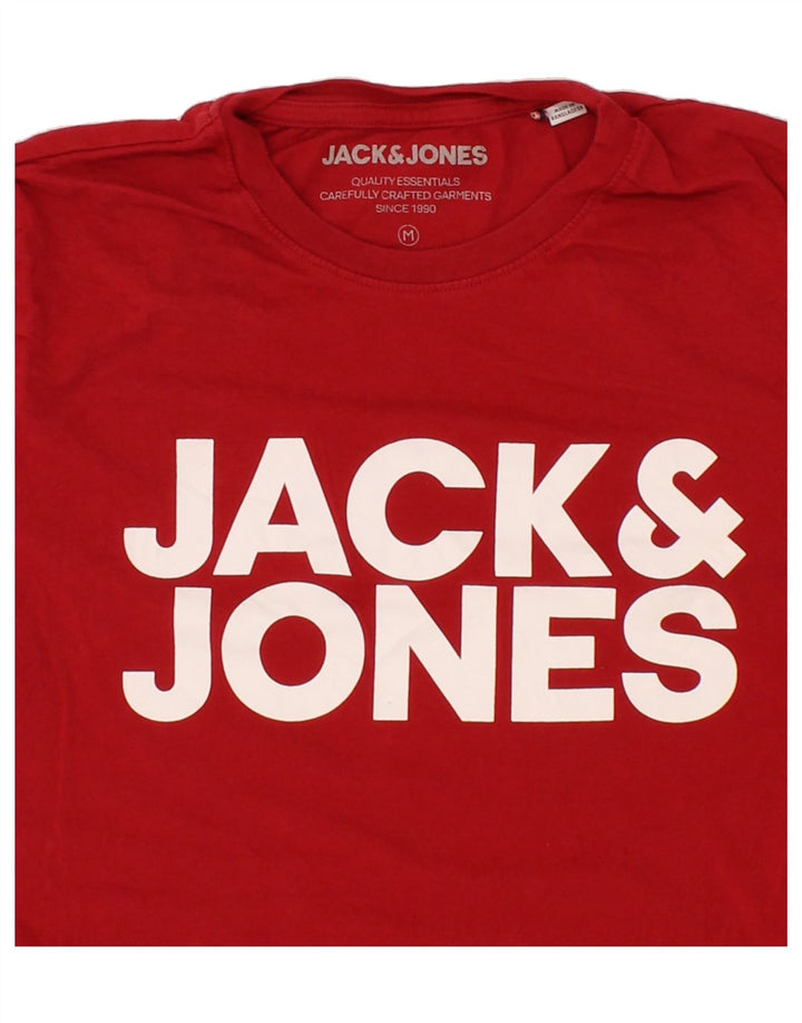 JACK & JONES Boys Graphic T-Shirt Top 13-14 Years Medium Red Cotton Vintage Jack & Jones and Second-Hand Jack & Jones from Messina Hembry 
