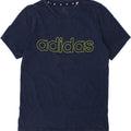 ADIDAS Boys Graphic T-Shirt Top 9-10 Years Navy Blue Vintage Adidas and Second-Hand Adidas from Messina Hembry 