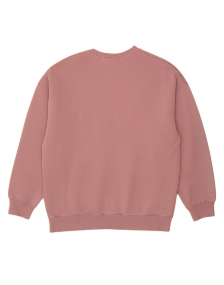Puma Womens Oversized Sweatshirt Jumper UK 10 Small Pink Cotton