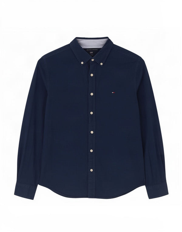 Tommy Hilfiger Mens Shirt Small Navy Blue Cotton