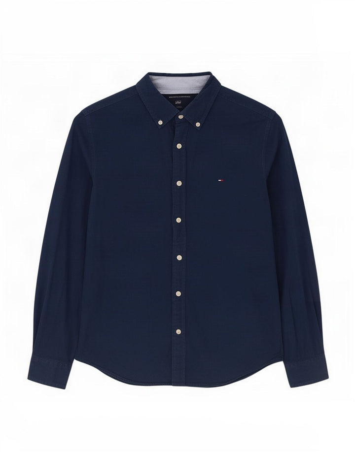 Tommy Hilfiger Mens Shirt Small Navy Blue Cotton