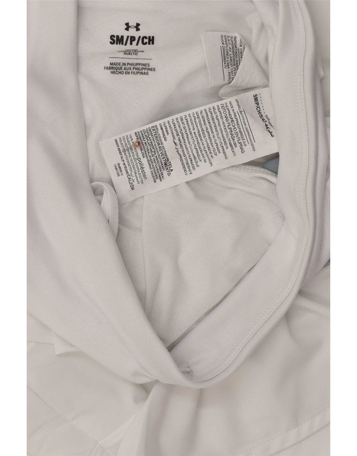 Under Armour Womens Sport Shorts UK 10 Small White Colourblock Polyester