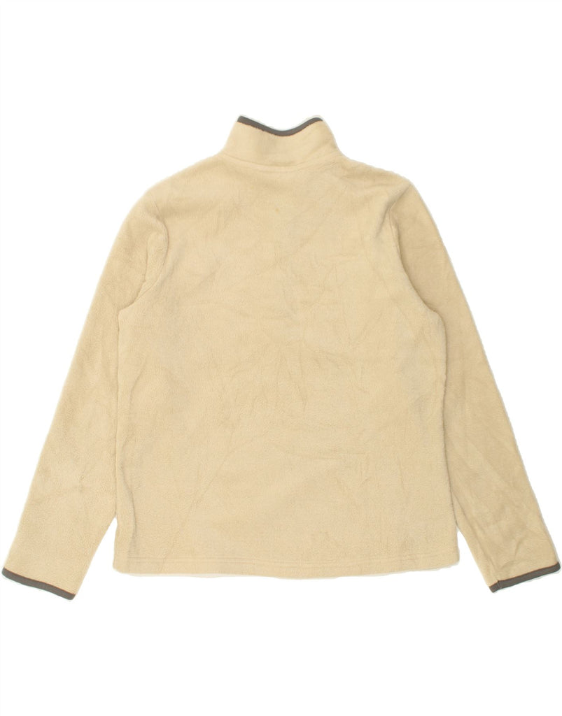 OLD NAVY Womens Zip Neck Fleece Jumper UK 18 XL Beige Polyester | Vintage Old Navy | Thrift | Second-Hand Old Navy | Used Clothing | Messina Hembry 