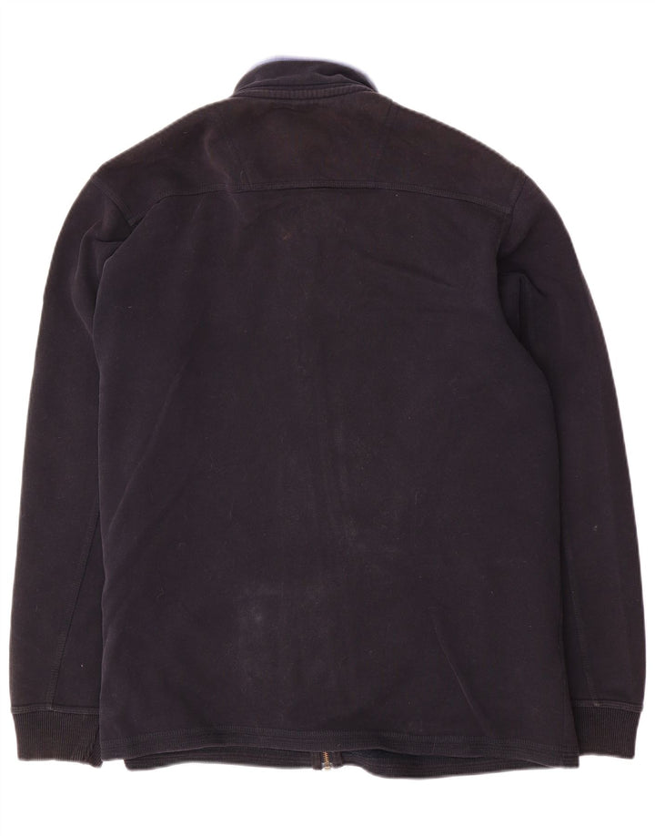 Boston Crew Mens Tracksuit Top Jacket Large Navy Blue Cotton
