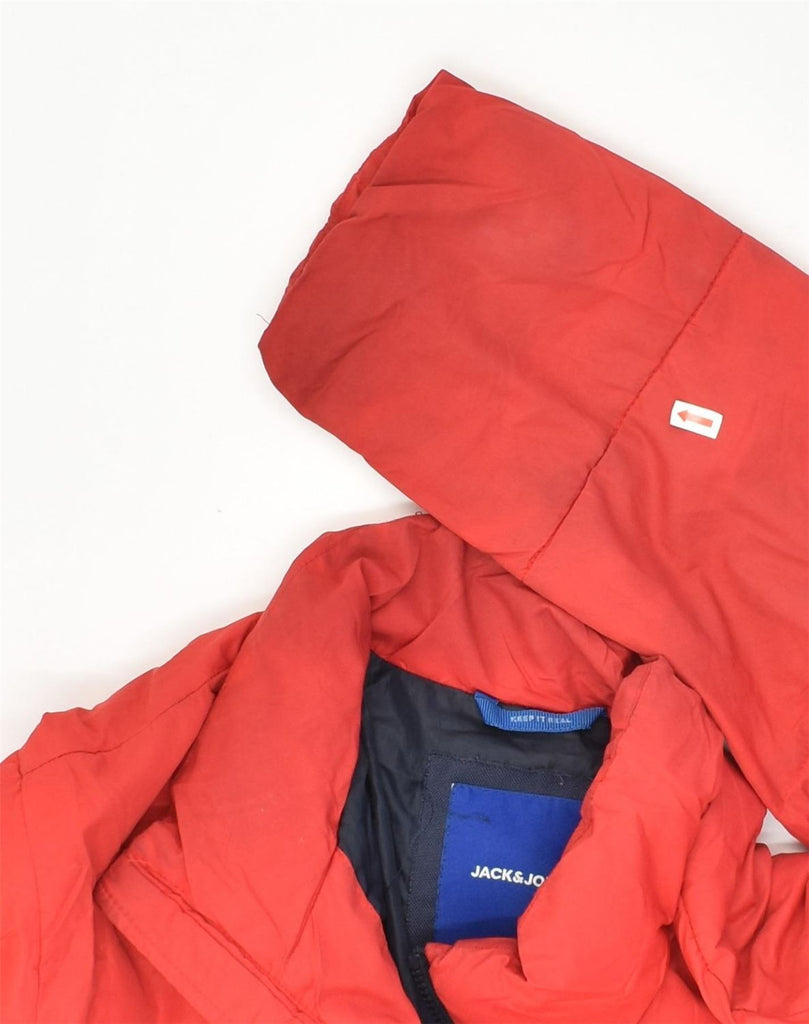 JACK & JONES Mens Padded Jacket UK 42 XL Red Polyester | Vintage Jack & Jones | Thrift | Second-Hand Jack & Jones | Used Clothing | Messina Hembry 