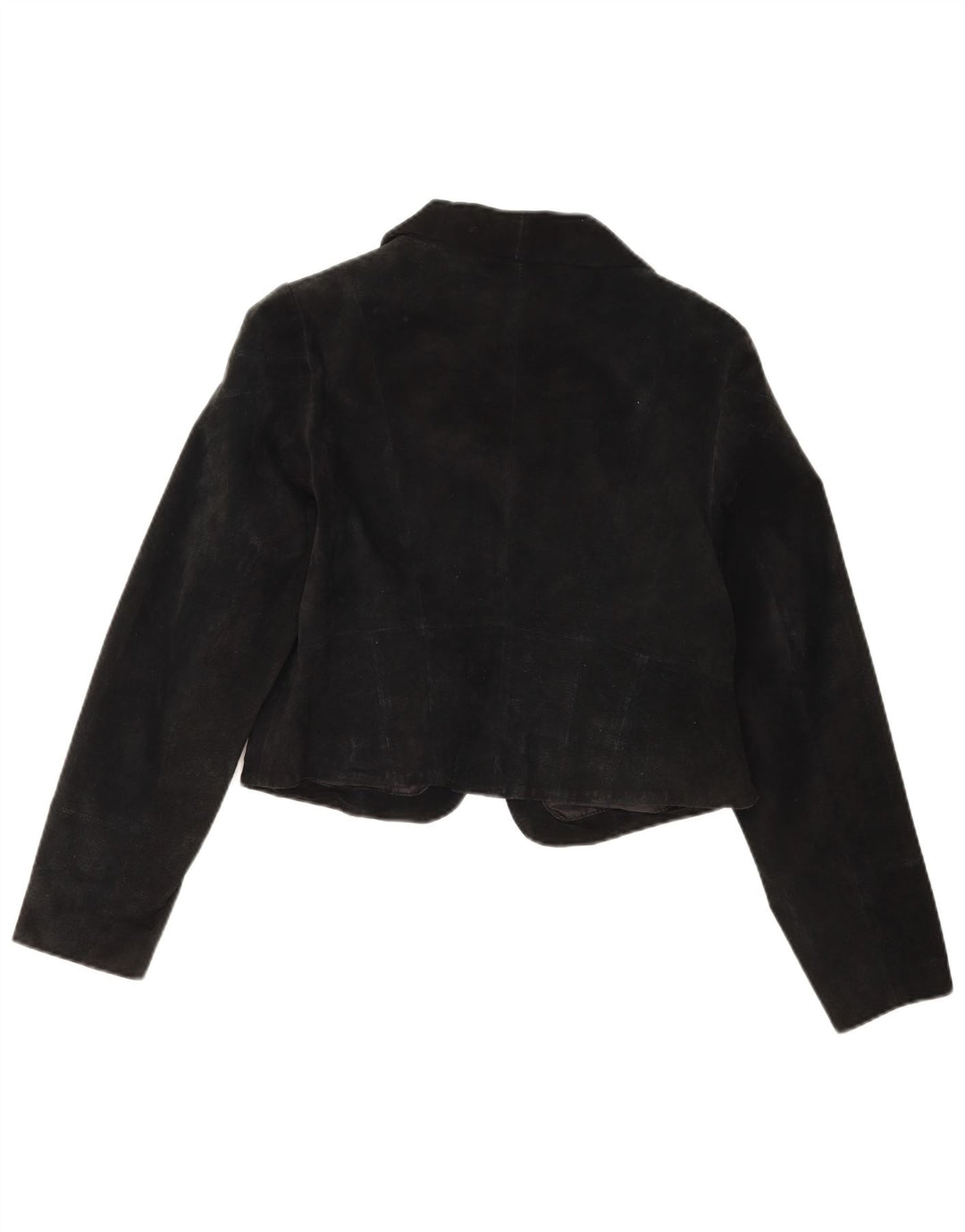 Vintage Womens Suede Bolero Jacket IT 40 Small Black