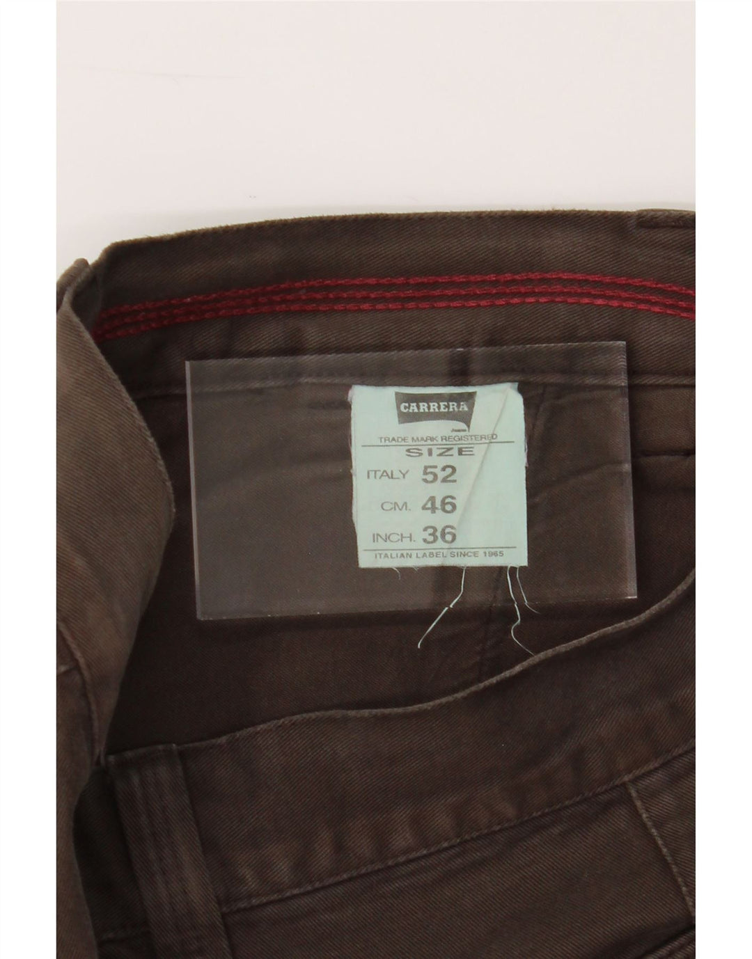 CARRERA Mens Straight Chino Trousers W36 L30 Brown Cotton Vintage Carrera and Second-Hand Carrera from Messina Hembry 
