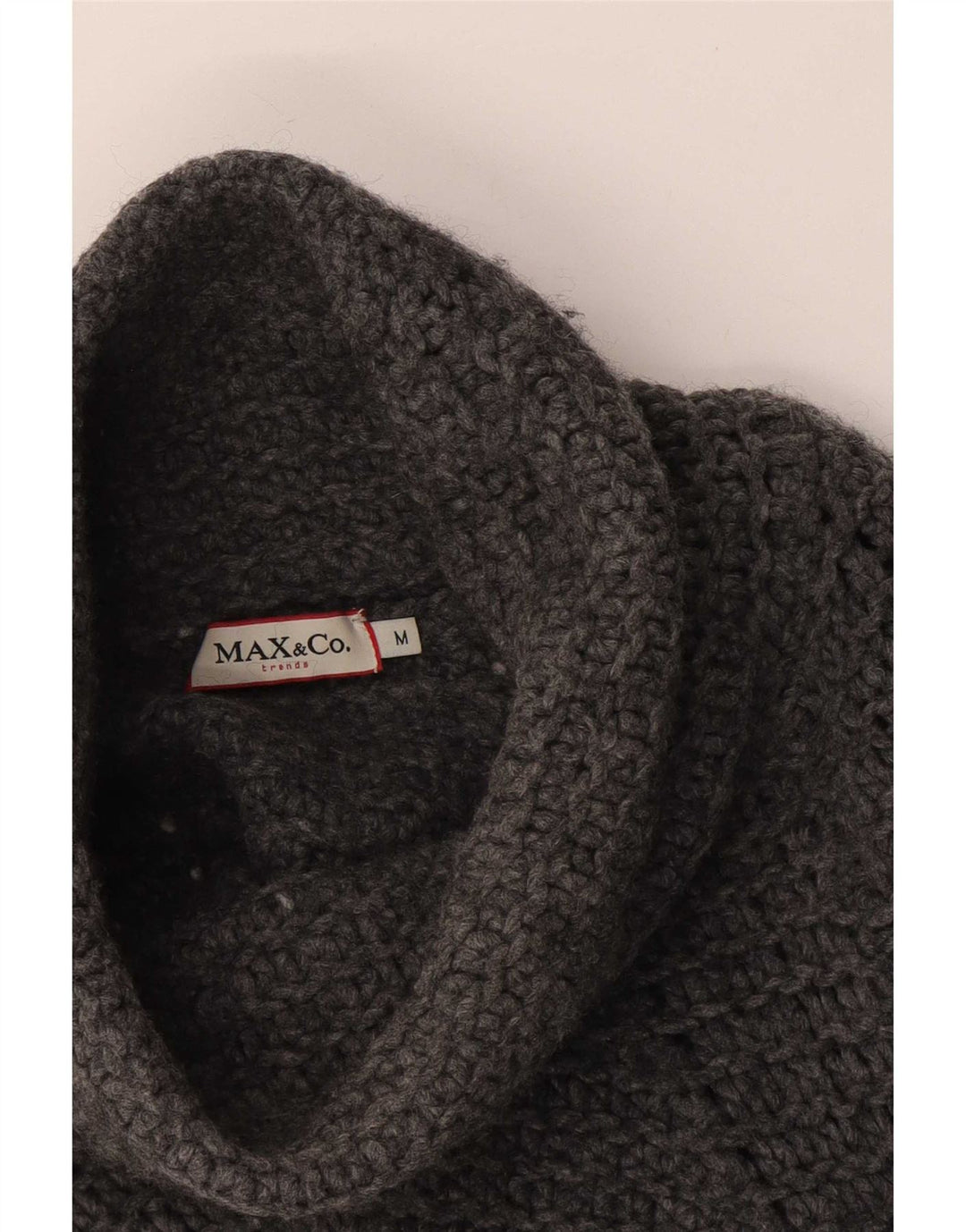 Max & Co. Womens Roll Neck Jumper Sweater UK 12 Medium Grey