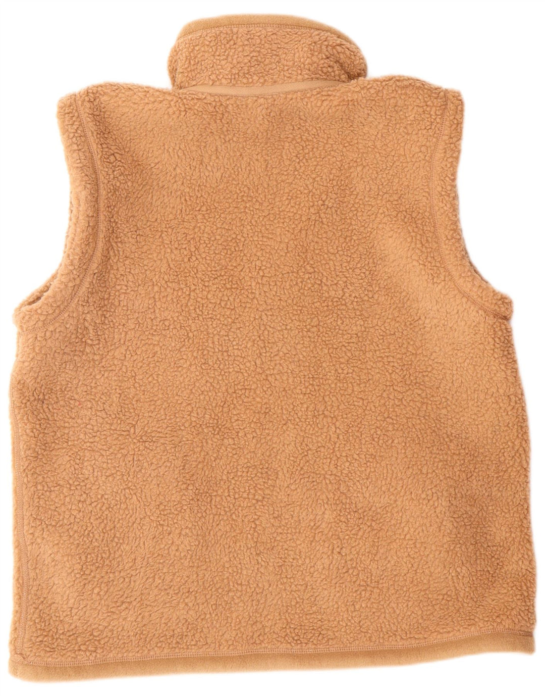 Vintage Mens Fleece Reversible Gilet UK 38 Medium Beige Polyester