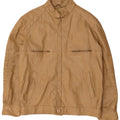 Vintage Mens Leather Jacket IT 52 XL Beige