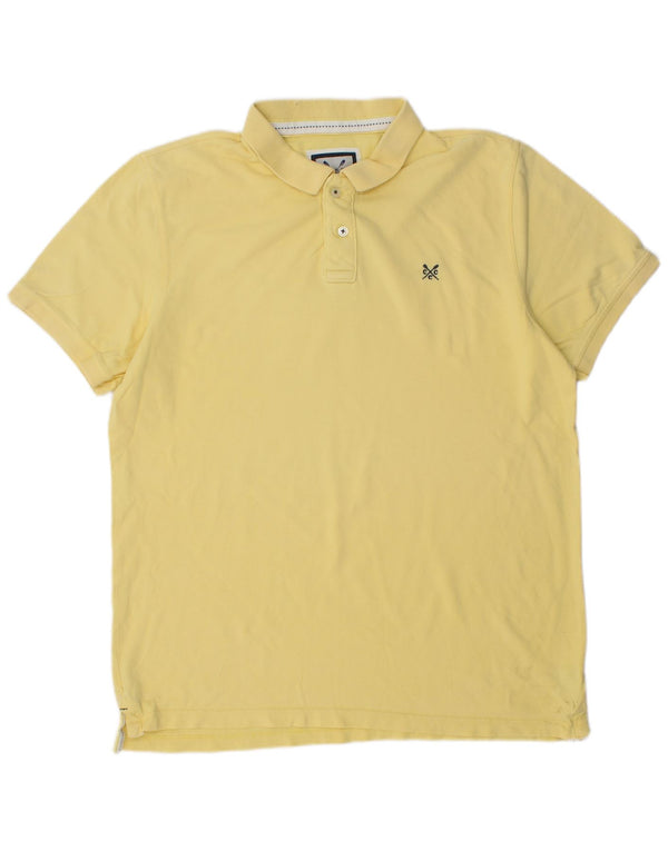 Crew Clothing Mens Polo Shirt XL Yellow Cotton