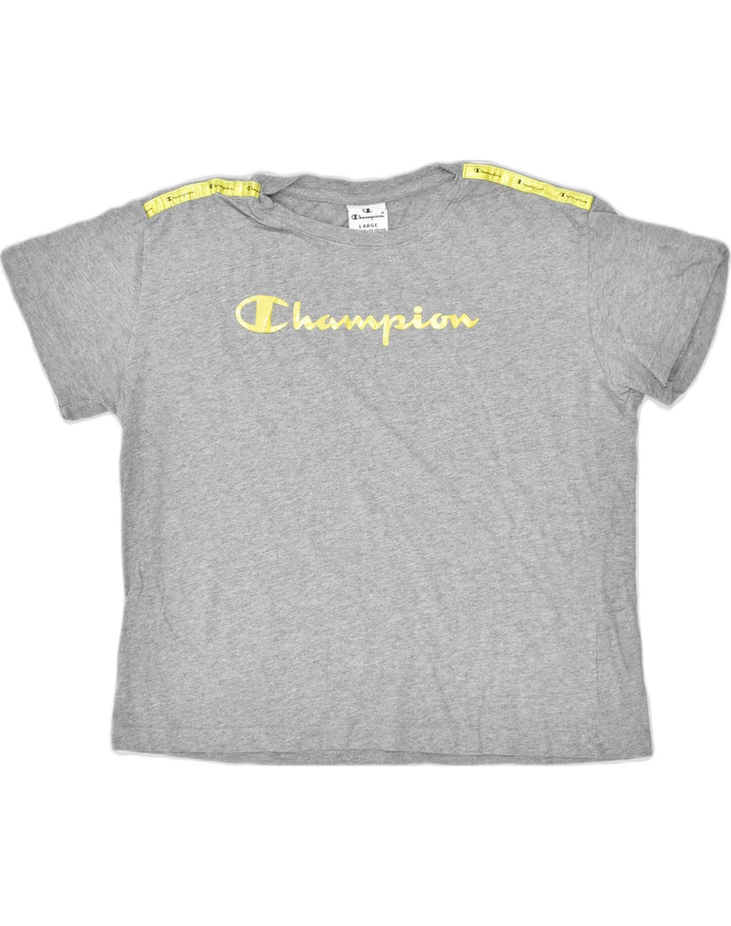 CHAMPION Boys Graphic T-Shirt Top 11-12 Years Large Grey Cotton | Vintage | Thrift | Second-Hand | Used Clothing | Messina Hembry 