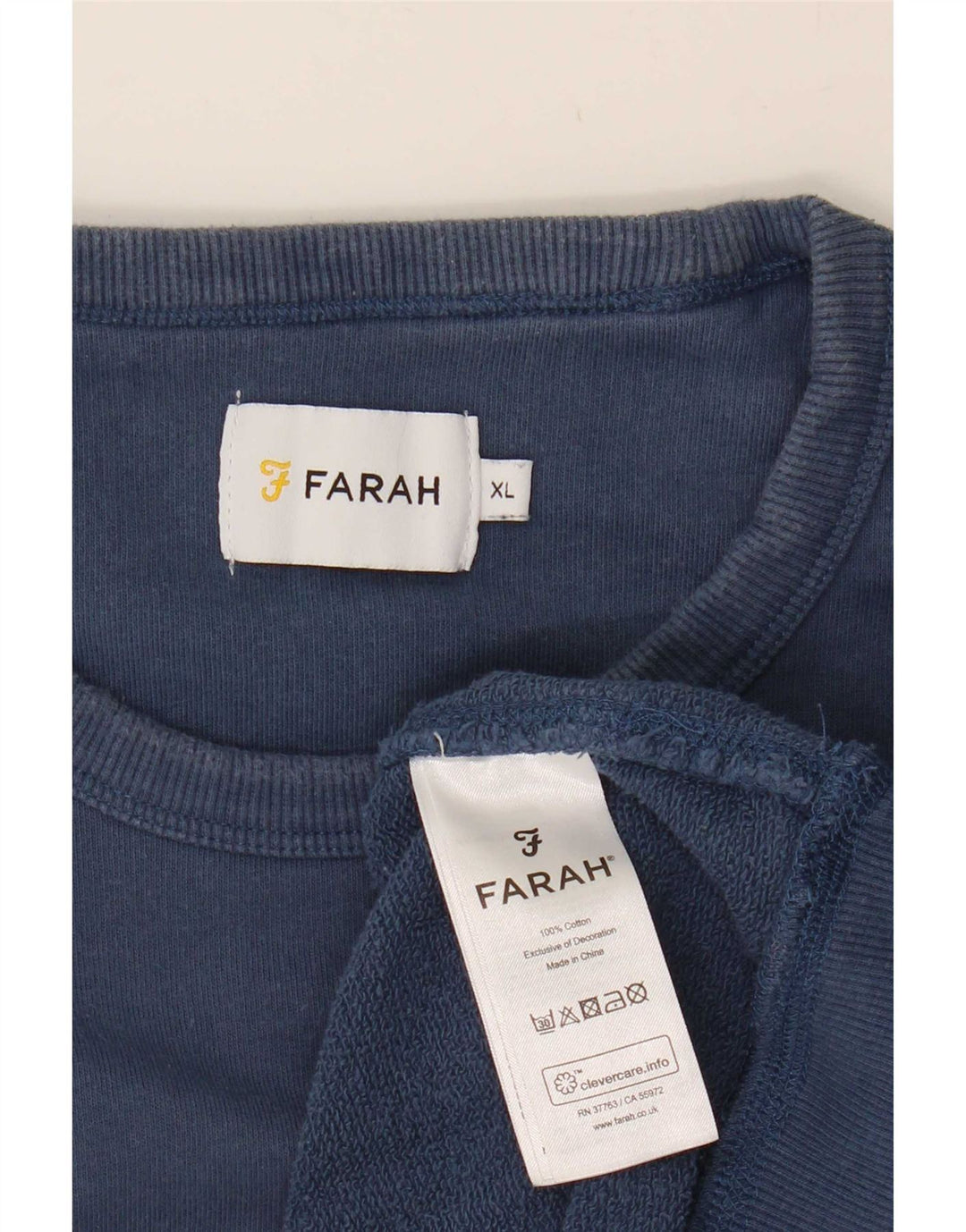 Farah Mens Sweatshirt Jumper XL Blue Cotton