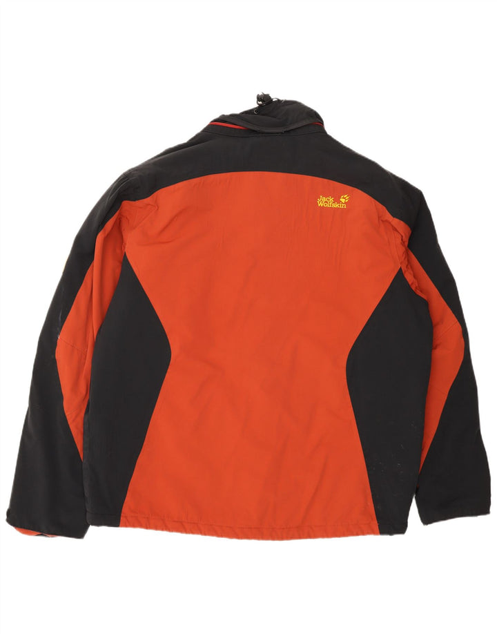 Jack Wolfskin Mens Ski Jacket UK 40/42 XL Orange Colourblock Polyamide