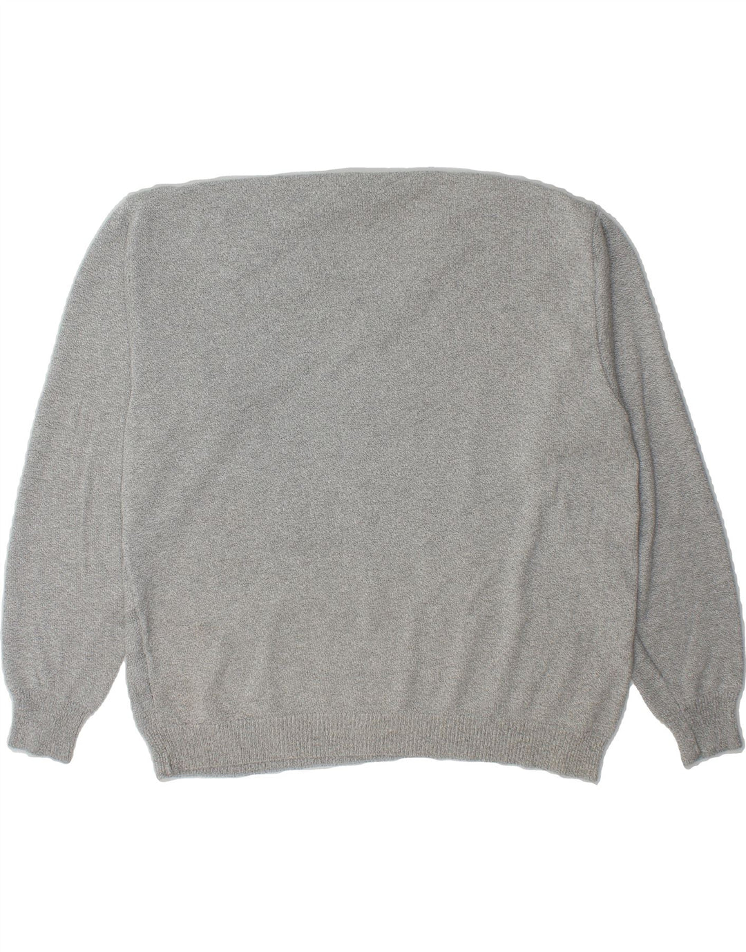 VINTAGE Mens V-Neck Jumper Sweater IT 50 Medium Grey Colourblock Vintage Vintage and Second-Hand Vintage from Messina Hembry 