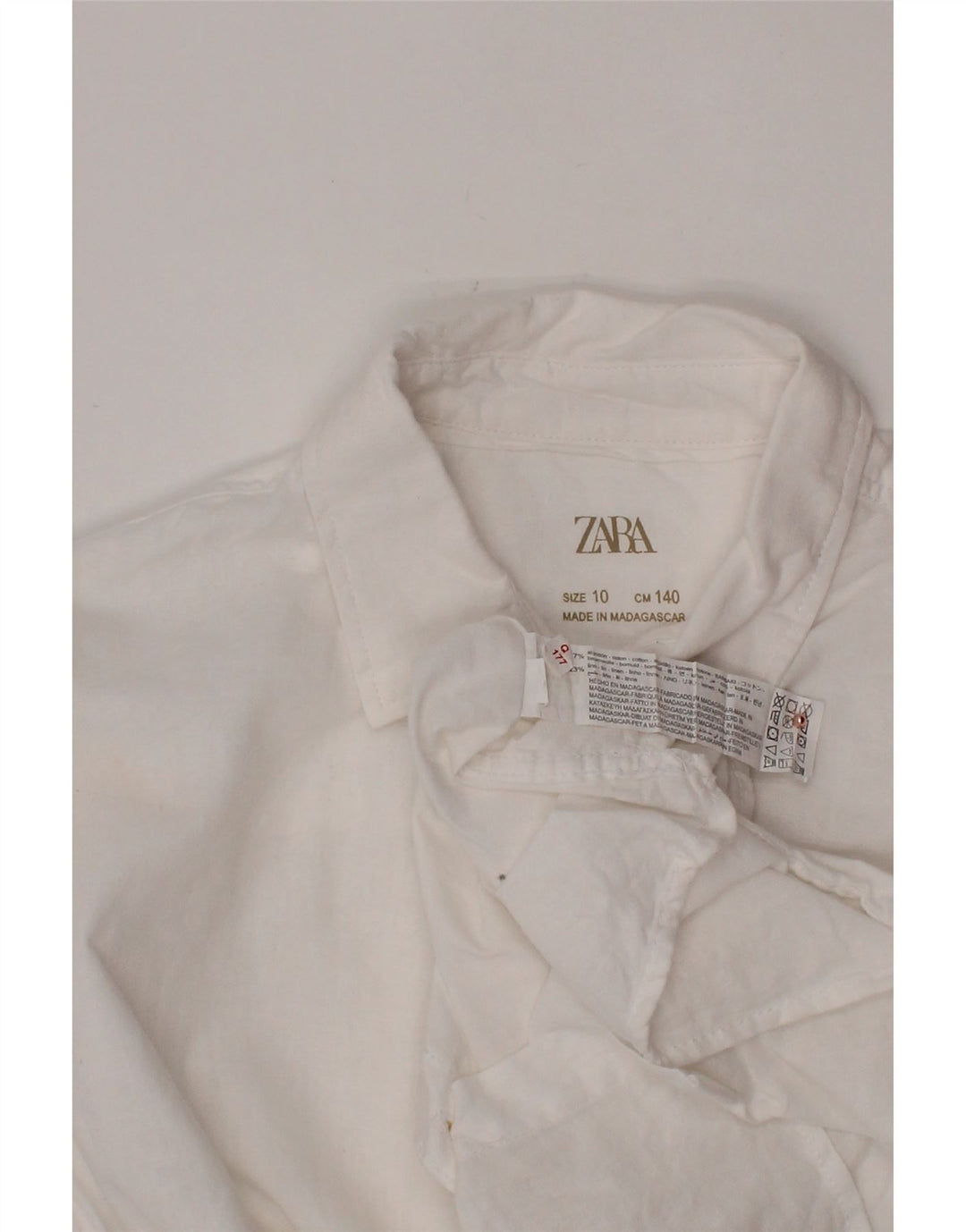 ZARA Boys Shirt 9-10 Years White Cotton