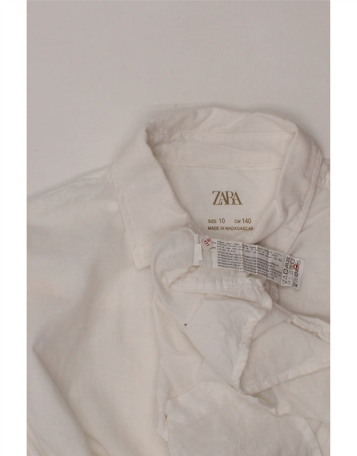 ZARA Boys Shirt 9-10 Years White Cotton