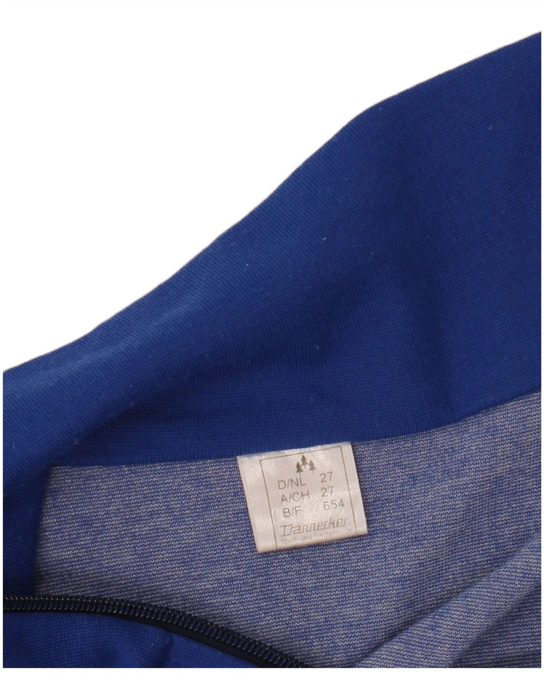 VINTAGE Womens Tracksuit Top Jacket UK 18 XL Blue Colourblock Acrylic