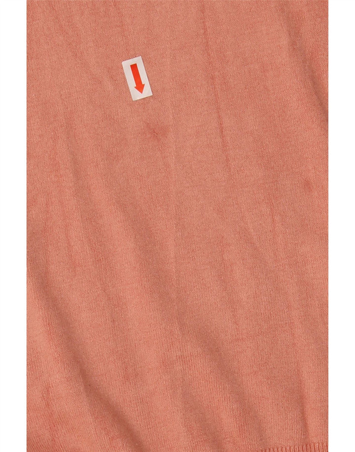 Guess Womens Graphic Crew Neck Jumper Sweater UK 14 Medium Pink