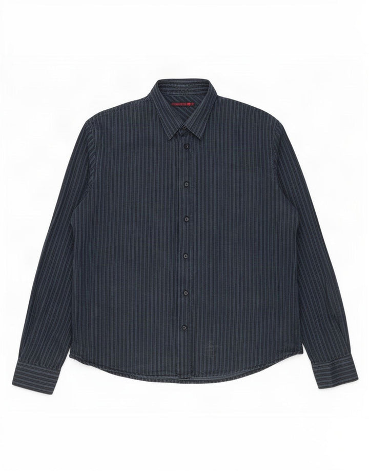 Levi's Mens Shirt 2XL Navy Blue Striped Cotton