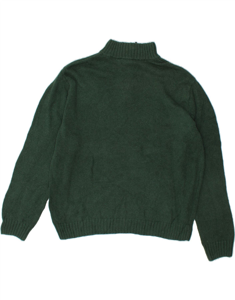 CHAPS Mens Zip Neck Jumper Sweater 2XL Green Cotton | Vintage Chaps | Thrift | Second-Hand Chaps | Used Clothing | Messina Hembry 