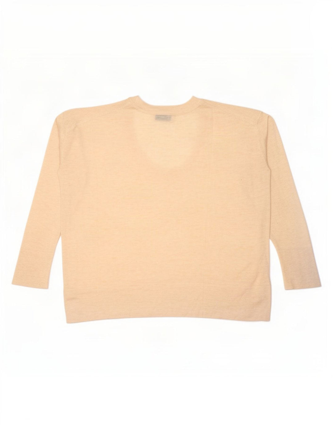 Zara Womens Oversized Top Long Sleeve UK 14 Medium Beige Flecked