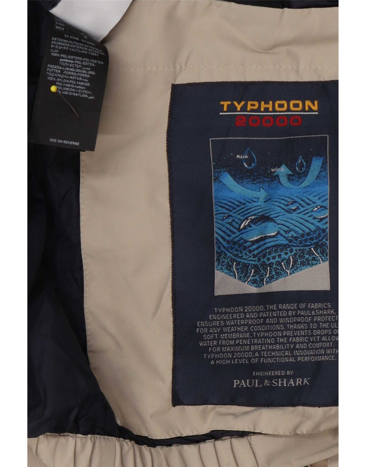 Paul & Shark Mens Typhoon 20000 Bomber Jacket UK 38 Medium Beige Polyester