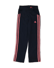 ADIDAS Girls Climalite Tracksuit Trousers 5-6 Years  Navy Blue