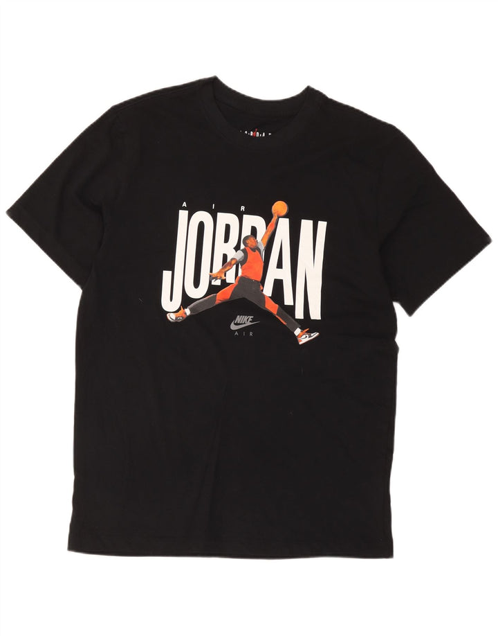 Jordan Mens Graphic T-Shirt Top Medium Black Cotton