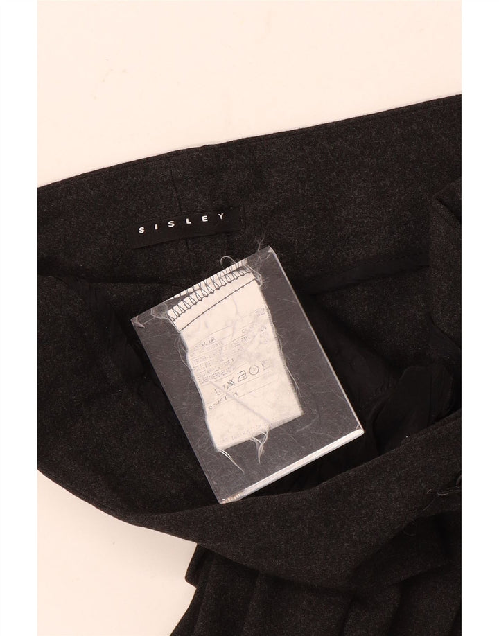 Sisley Womens Bootcut Suit Trousers IT 42 Medium W30 L32 Grey Flecked