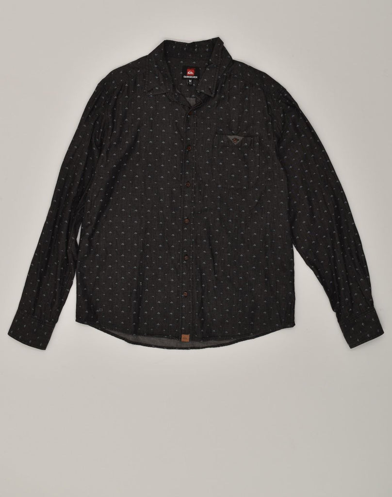 QUIKSILVER Mens Shirt Medium Grey Spotted Cotton Vintage Quiksilver and Second-Hand Quiksilver from Messina Hembry 