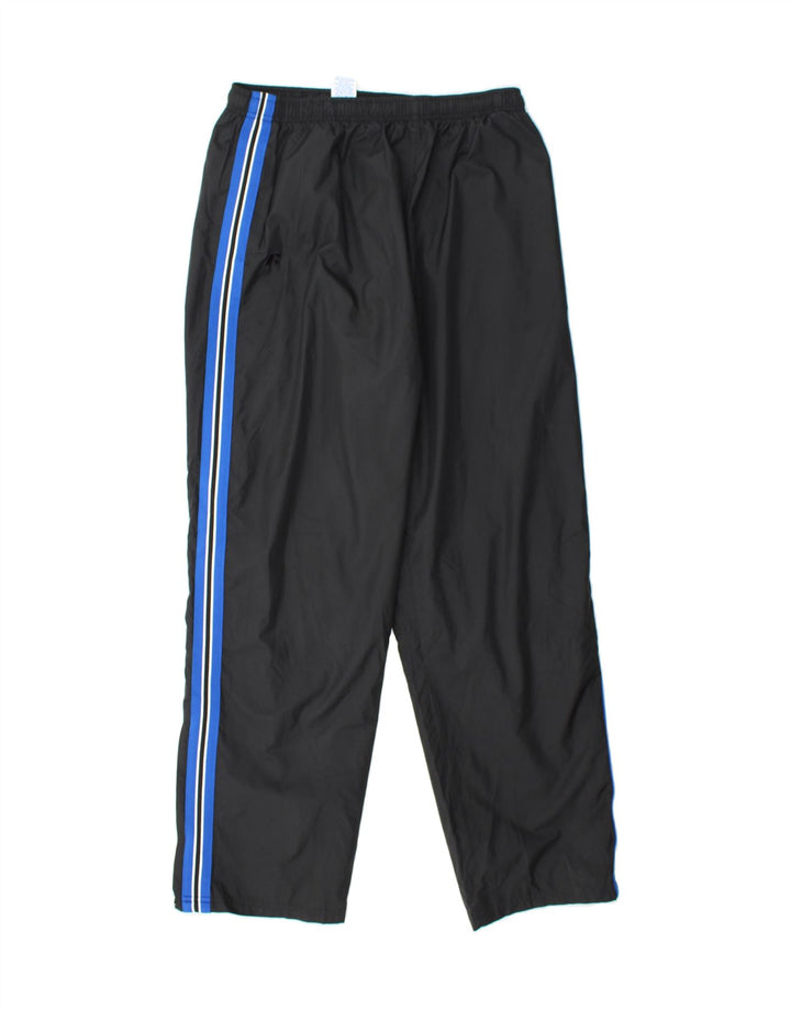 RUSSELL ATHLETIC Mens Tracksuit Trousers Large Black Colourblock Polyester Vintage Russell Athletic and Second-Hand Russell Athletic from Messina Hembry 