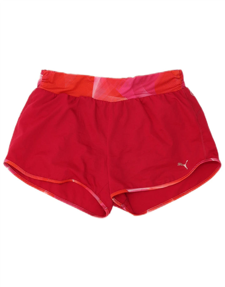 Puma Womens Sport Shorts UK 14 Medium  Burgundy