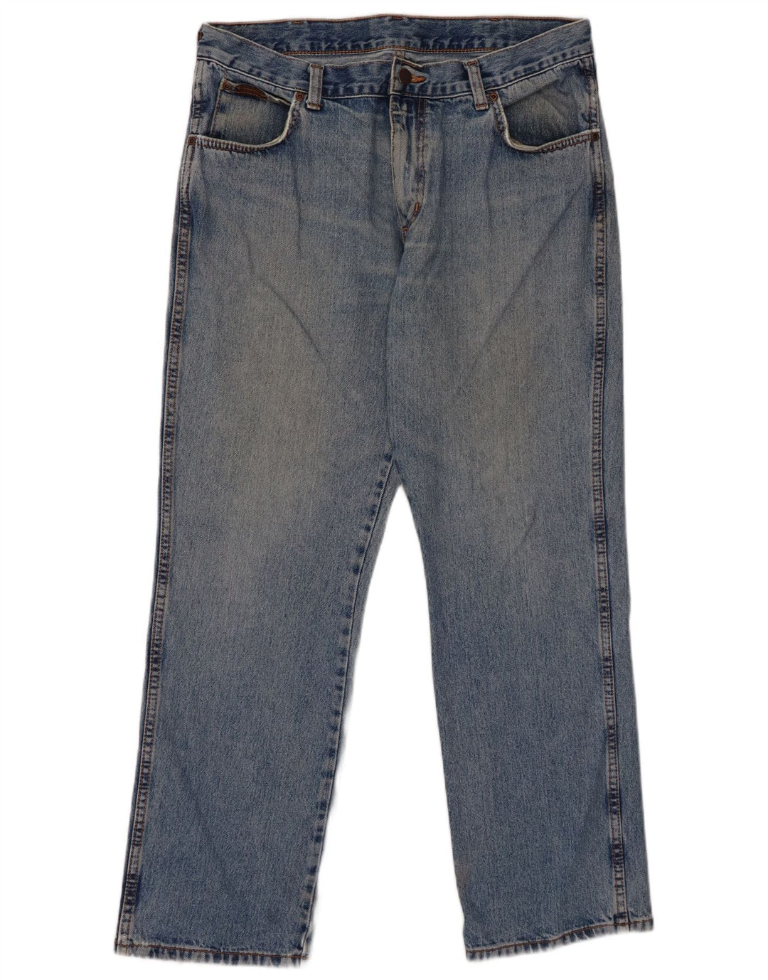 Wrangler Mens Texas Straight Jeans W36 L30 Blue Cotton