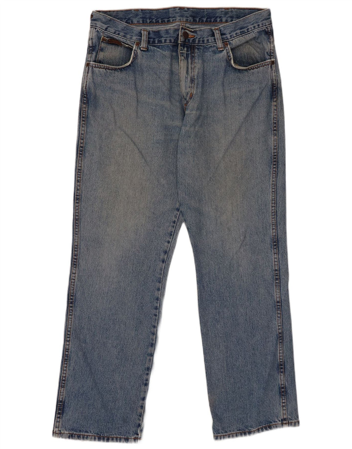 Wrangler Mens Texas Straight Jeans W36 L30 Blue Cotton