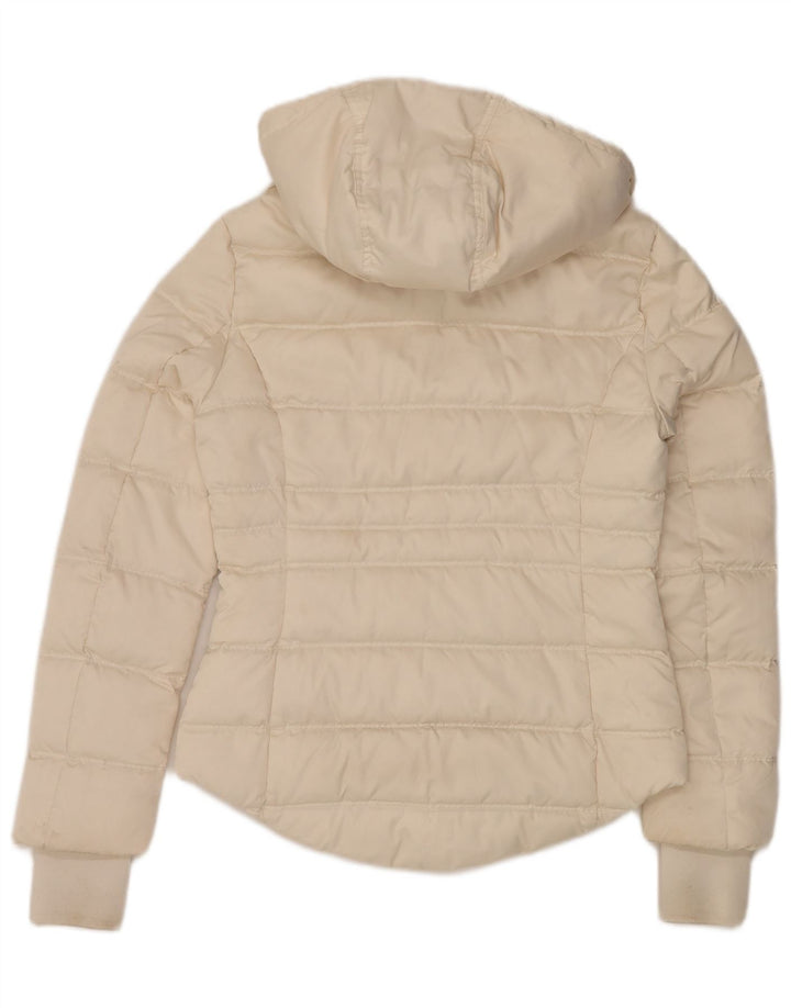 CALVIN KLEIN JEANS Womens Oversized Padded Jacket UK 10 Small Off White