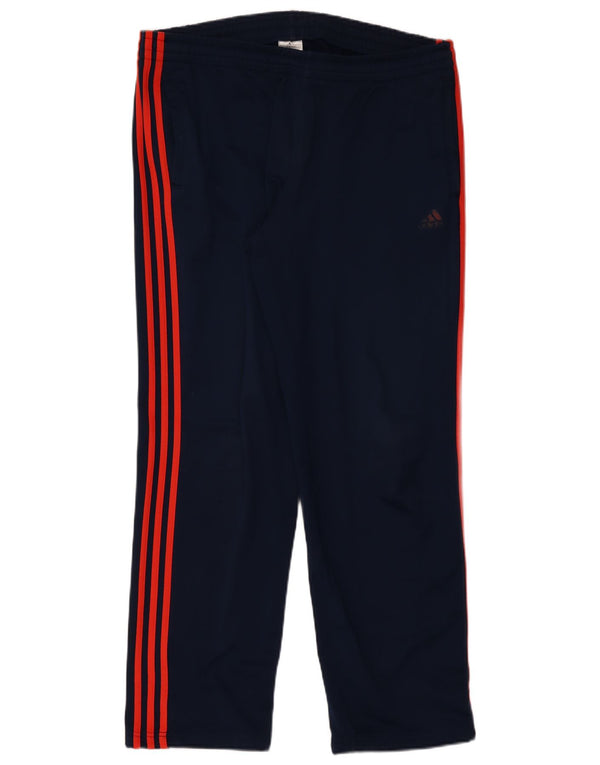 ADIDAS Mens Tracksuit Trousers UK 42/44 Large  Navy Blue Polyester