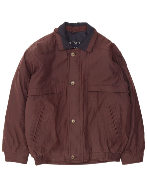 Nick Taylor Mens Bomber Padded Jacket IT 50 Large Brown Polyester