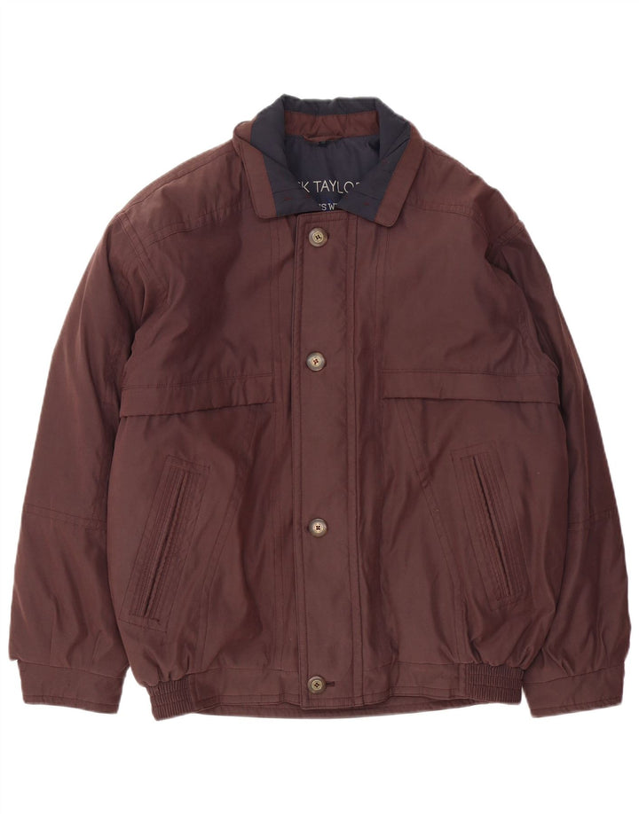 Nick Taylor Mens Bomber Padded Jacket IT 50 Large Brown Polyester