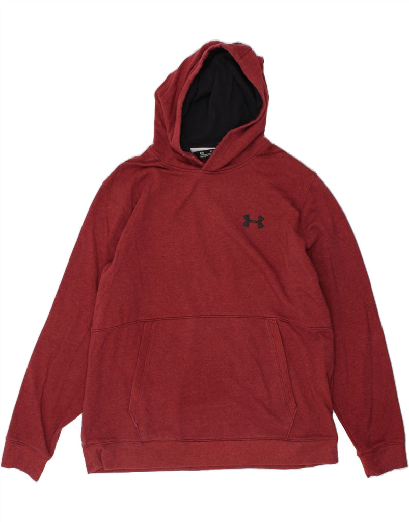 UNDER ARMOUR Mens Cold Gear Hoodie Jumper 2XL Maroon | Vintage Under Armour | Thrift | Second-Hand Under Armour | Used Clothing | Messina Hembry 
