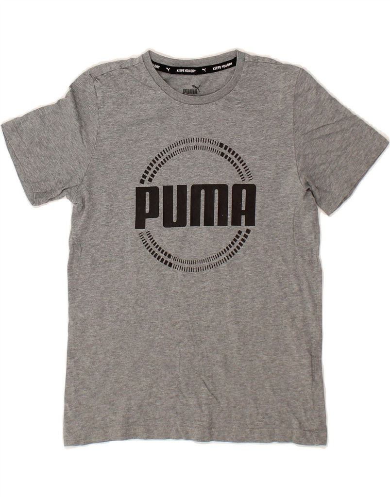 PUMA Boys Graphic T-Shirt Top 11-12 Years Large  Grey Cotton Vintage Puma and Second-Hand Puma from Messina Hembry 