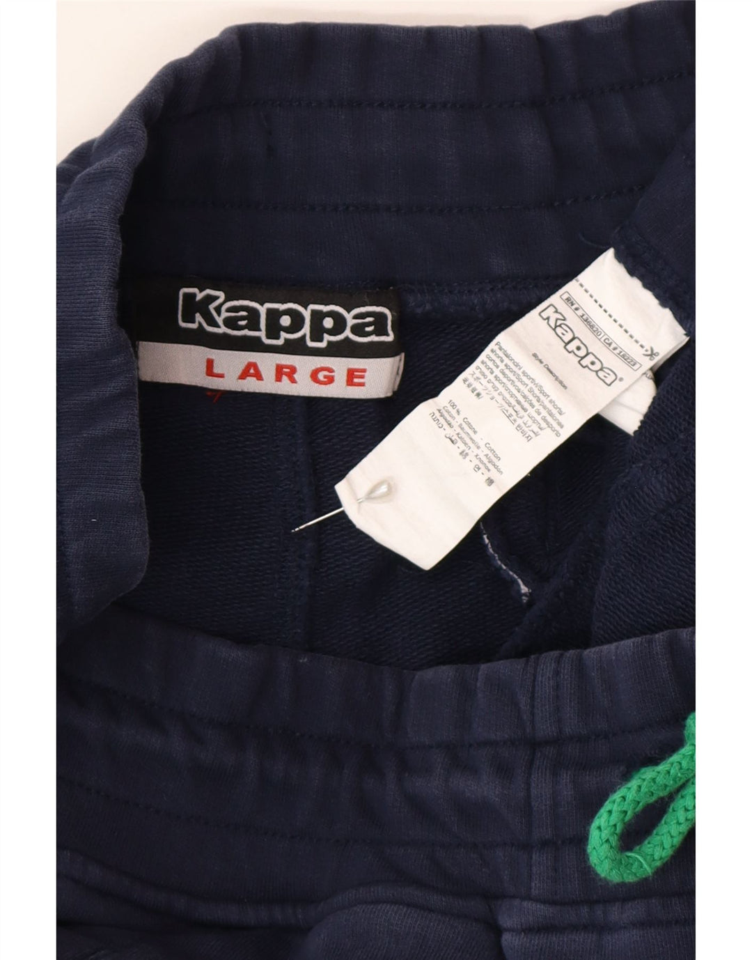Kappa Mens Graphic Sport Shorts Large  Navy Blue Cotton