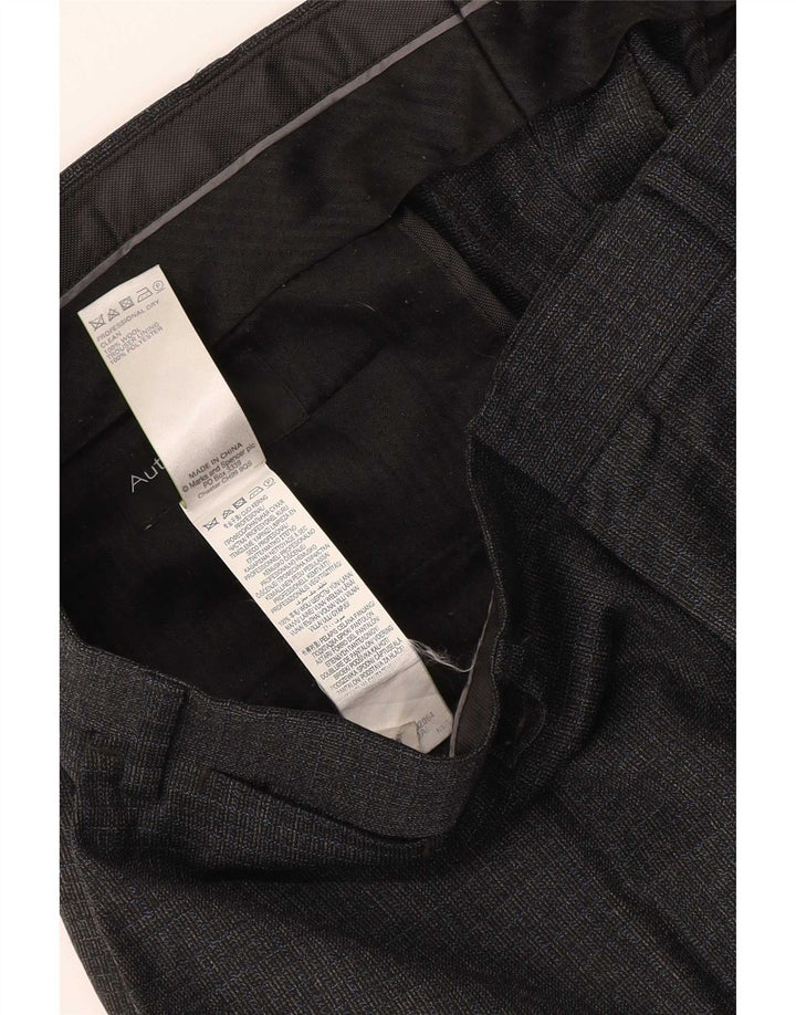 Marks & Spencer Mens Autograph Straight Suit Trousers W36 L33 Grey Wool