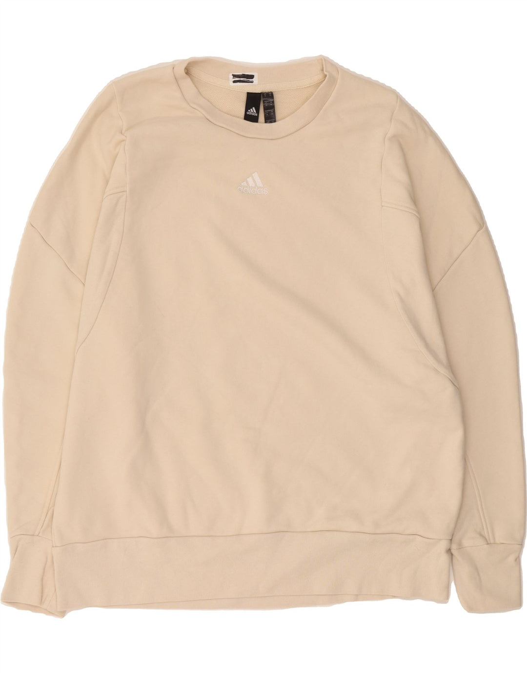 ADIDAS Mens Sweatshirt Jumper XL Beige Cotton Vintage Adidas and Second-Hand Adidas from Messina Hembry 