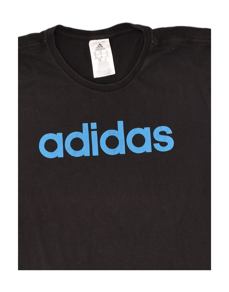 ADIDAS Mens Graphic T-Shirt Top Medium Black Cotton | Vintage Adidas | Thrift | Second-Hand Adidas | Used Clothing | Messina Hembry 